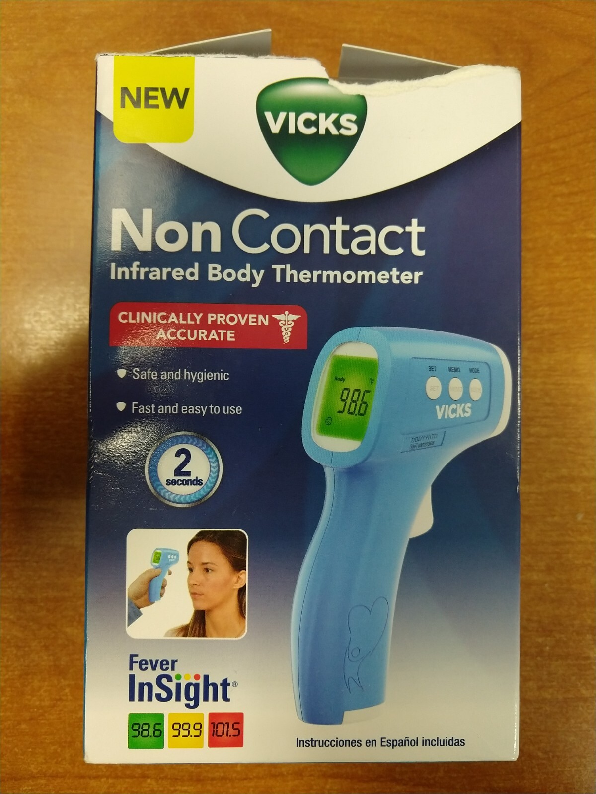 Vicks NonContact Infrared Thermometer for Forehead NO BATTERIES/DAMG
