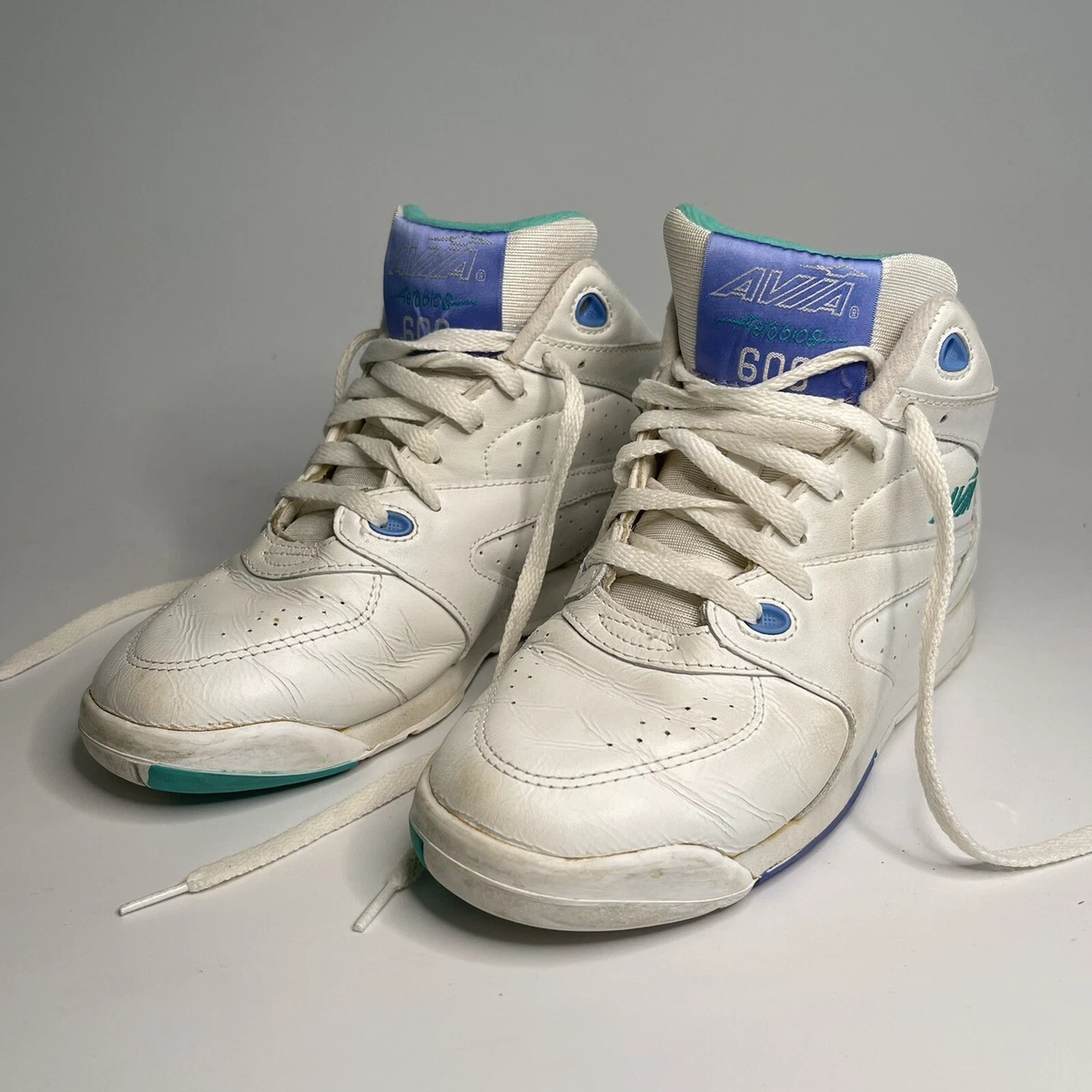 Aerobics Trainers Vintage Avia 606 Size 4.5 UK White Retro