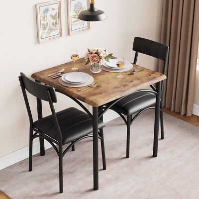Piece Dining Table Set ,Square Kitchen Table and Chair Dinette - Main Image
