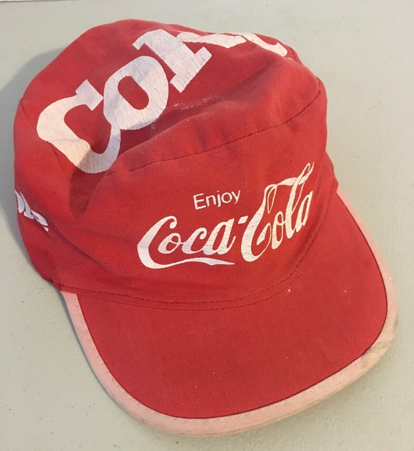 Vintage Coke CocaCola Hat Cap Cotton 1980s? Soda Promotional Advertising eBay