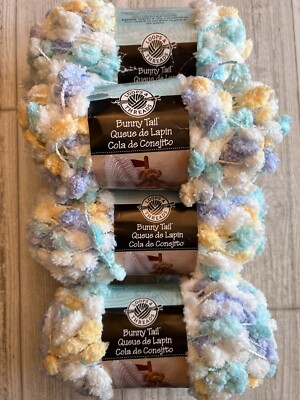 4 Skeins Loops & Threads Bunny Tail Frost Yarn 3 oz 46 yds each