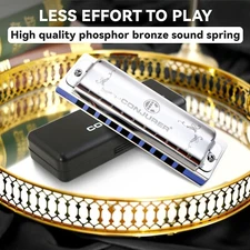 CONJURER 10Hole Blues Harp Mouth Organ Blues Harmonica Diatonic Harmonica Key C