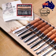 Professional Pack -12 Wood Carving Gauge Chisel Woodworking Hand Tool Set in AU