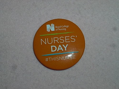 4 different coloured Royal College of Nursing Nurses' Day badges - Picture 4 of 5