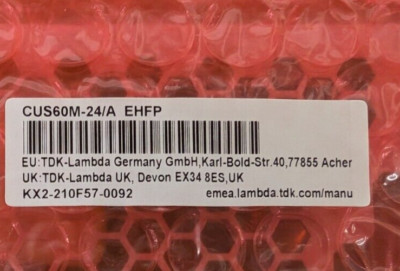 New, TDK-Lambda, CUS60M-24/A, AC/DC CONVERTER 24V 60W