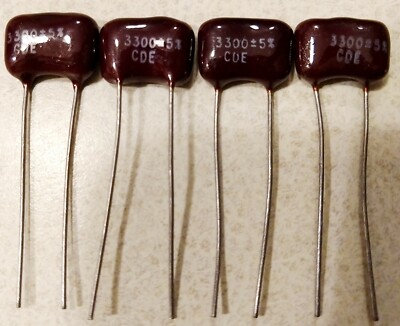 4-PCS  Silver Mica  Capacitors 500V MANY VALUES TO CHOOSE FROM !!