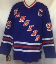 Wayne Gretzky New York Rangers Blue & Red "1990-1997 Throwback" CCM NHL Jersey