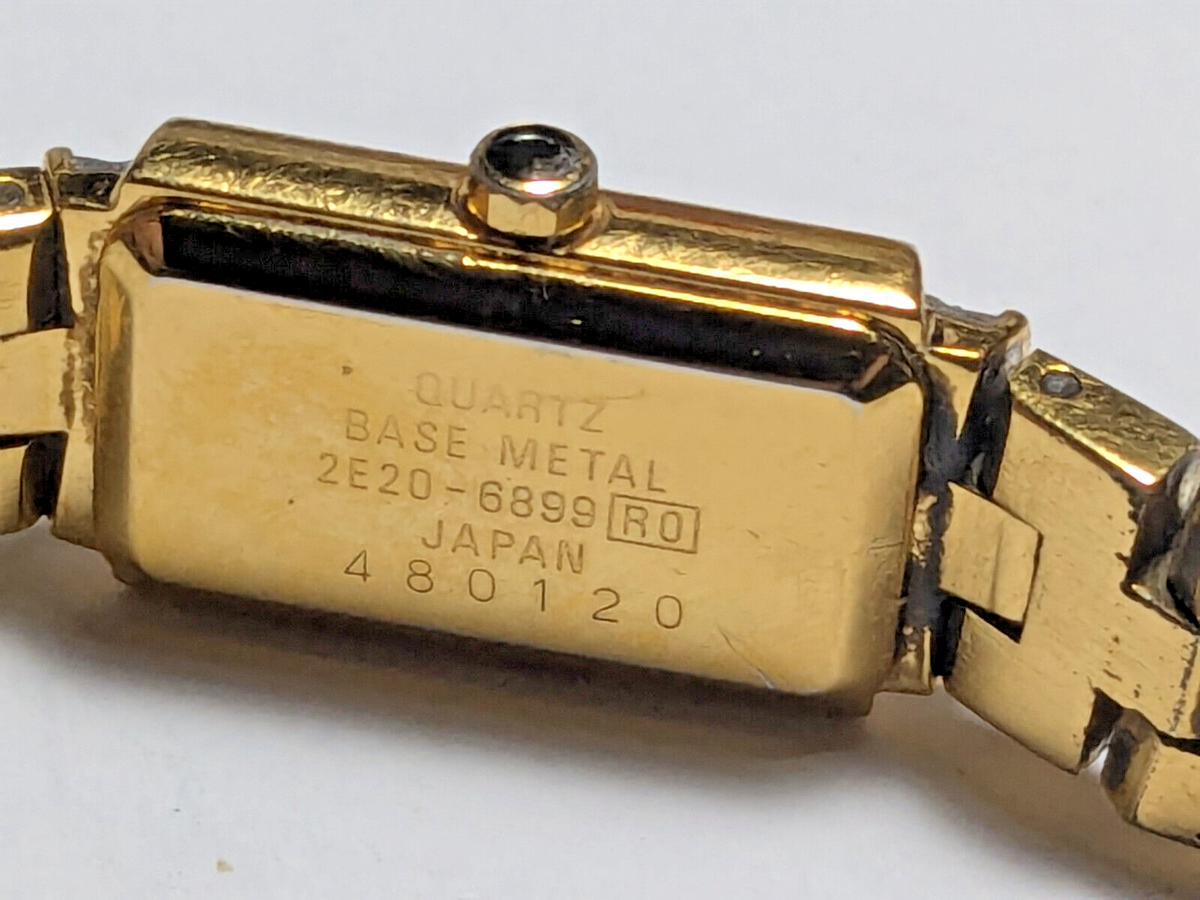 13mm Seiko Lassale Gold Plated Opaline Dial Watch with Diamond