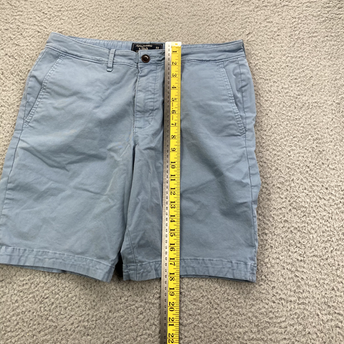 Abercrombe & Fitch Mens Shorts 32 Blue Chino Cotton Blend - Picture 8 of 11