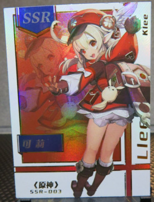 Klee SSR HoloFoil Goddess Story Card Genshin Impact Pyro CCG Anime Video Game NM