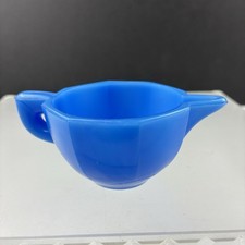 Akro Agate Children s Dish Large Octagonal Pitcher BLUE