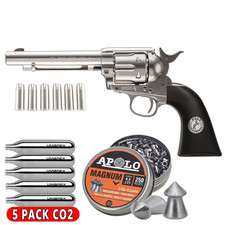 Colt Peacemaker .177 Cal Pellet Gun Metal Revolver w/ Pellets & CO2 - Umarex