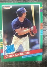 Chuck Knoblauch #421 (RC) 1991 Donruss Baseball Rated Rookie Twins  I0-1