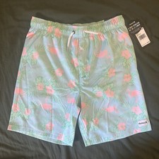 Boys Hurley Flamingo Pull On Swim Shorts - Size Large