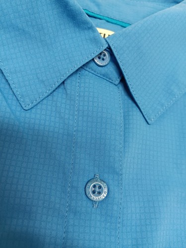 Camisa Magellan Outdoors Fish Gear Button para mujer azul vibrante ventilada talla pequeña - Imagen 3 de 18