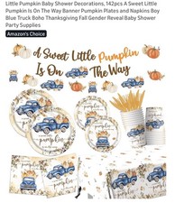 Little Pumpkin Baby Shower Decorations 142 Pieces