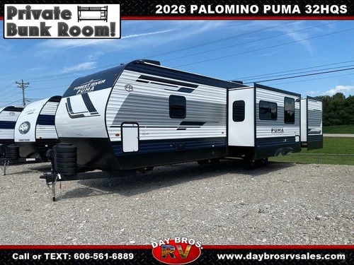 26 Palomino Puma 32BHQS Lite Travel Trailer Towable RV Private Bunk Room Camper