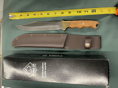 Puma IP Solingen Knife Big Alamo Olive Wood Bowie Knife | eBay