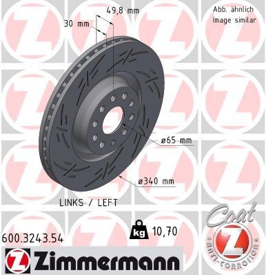 Zimmermann Bremsscheibe 600.3243.54 FüR Audi Cupra Seat-image