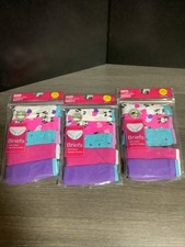 3 Packages, 15 Pairs. Size 2T 3T Girls Toddler Briefs Hearts Pink Purple Panda