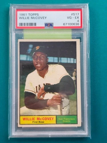 1961 Topps - Willie McCovey #517 (HOF)⭐️PSA 4🚨VG-EX 💎Nice 1961 🎯Sharp