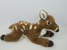 FAO Schwarz Fawn Deer Plush Stuffed Animal Brown White Laying Toy 2020 Soft