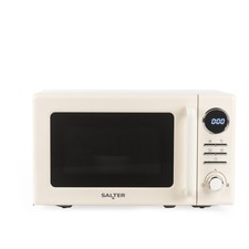 Salter Retro Cream Microwave Digital 20L Auto Presets Defrost 95 Min Timer 800W