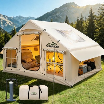 Inflatable Tent Blow Up Camping with Stove Jack Oxford 4-6 Person Waterproof