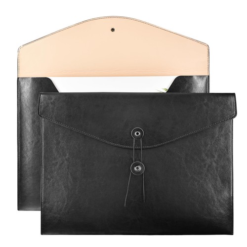 VANRA 1 Piece PU Leather File Folders Office Document Holder File Envelope A4...