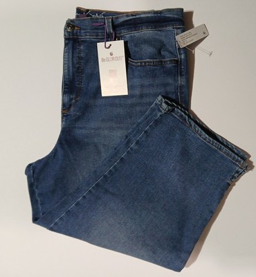 Gloria Vanderbilt Women's Capri Jeans 16 Seamed Slimming Denim Blue Whiskers $46