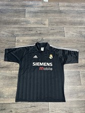 vintage adidas real madrid siemens mobile 2002-2003 away zidane #10 men black XL