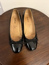 Ladies Gabor Shoes Size 5.5 Black Leather. Excellent Condition