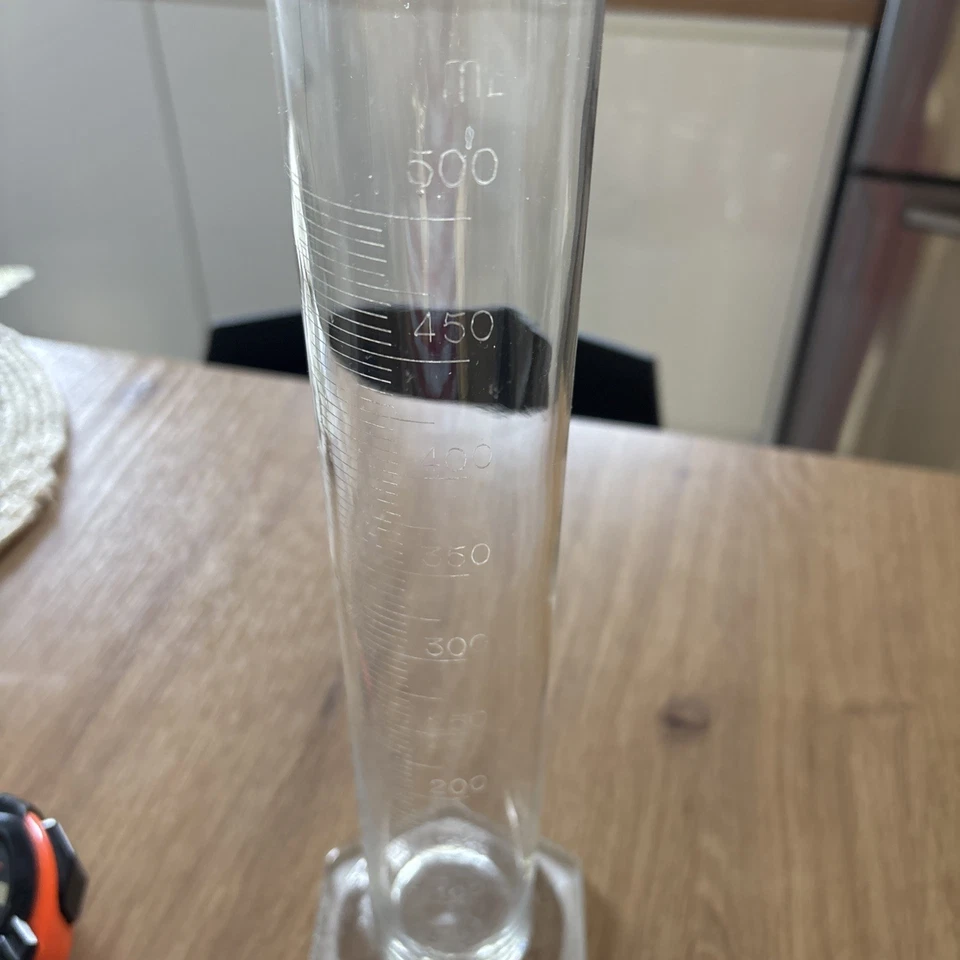 ÉPROUVETTE  VERRE DOSEUR  Graduée SUR PIED DEBUT XXème 1900 LABO PHARMACIE - Photo 2/4