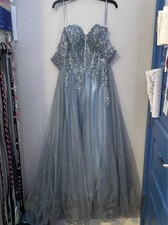 Ladivine by Cinderella Divine Women s Blue Off Shoulder Formal Prom Dress