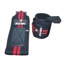 2 Pack Wrist Brace Wrist Straps for Weightlifting, Black And Red