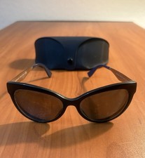 Versace VE4338 5247/8G Cat Eye Sunglasses Black Blue Frame Made In Italy