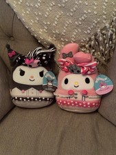 2 NEW Squishmallows: 8 Inch Black Kuromi 20th Pink My Melody 50th Anniversary