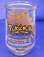 Welch’s Jelly Glass Pokeman    Clefairy #66