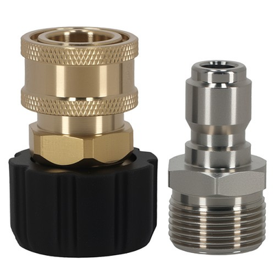 #ad 3 8quot; Quick Disconnect Adapter for Pressure Washer M22 14mm Brass Coupler 2pc $17.13