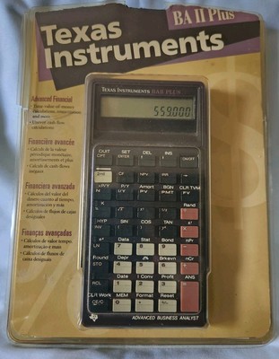 Texas Instruments BA II Plus  Advanced Business Analyst  Calculator Tested/Works