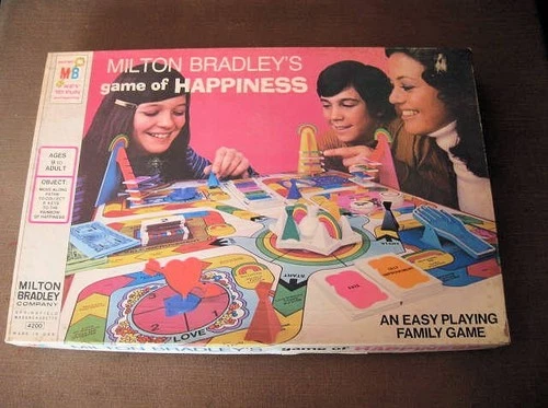 Vintage Board Game The Game Of Happiness 1972 Milton Bradley COMPLETE