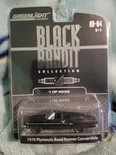 Greenlight 1970 Plymouth ROAD RUNNER CONVERTIBLE '70 w/RR BLACK BANDIT BB-S4