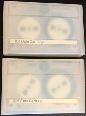 LOT (2) Used IBM Computer Data Tape Cartridge COBOL FORTRAN Programming in Cases