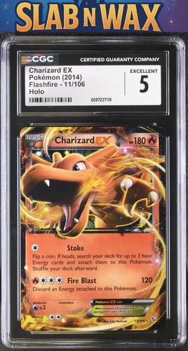 Charizard-EX graded CGC 5 for sale on eBay