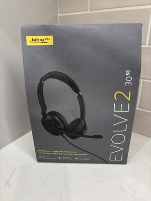 Jabra Evolve2 30 SE MS Stereo Wired Headset USB-A Black  NEW