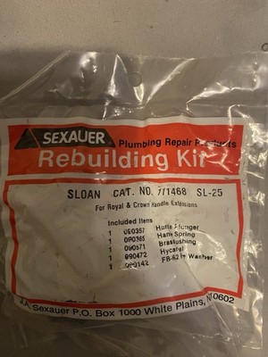 NEW SEXAUER  REBUILD KIT Plumbing Repair Sloan CAT.No.111468 SL-25 Lot Of 20