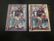 DUSTIN HARRIS 2025 TOPPS HOLIDAY MEGA LIGHT BLUE GLITTER & BASE RC CARDS #H166