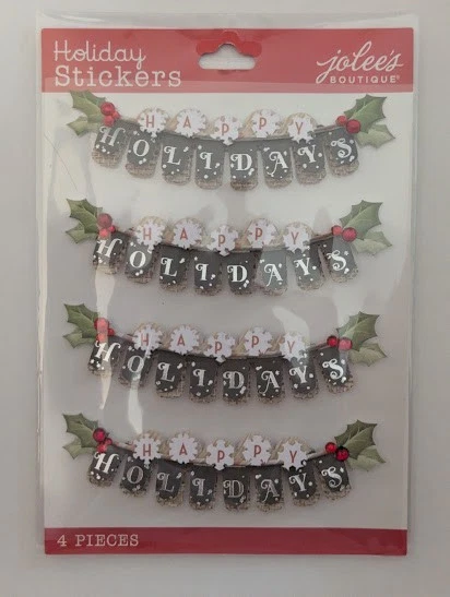 Christmas Card Making Scrapbooking Craft Dimensional Stickers Jolees and More - Image 2 of 4