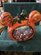 Disney Halloween Boo To You Light Up Pumpkin Haunted Mansion Exclusive Works! 