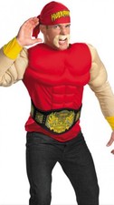 Rare Tune Hulk Hogan Hulk mania Costume Adult Sz Xl Halloween Party Wrestling